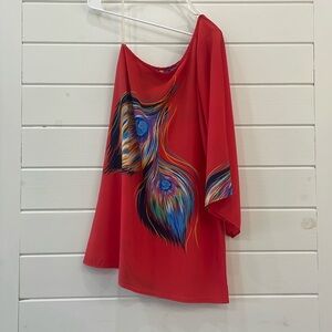 One shoulder light weight party dress.